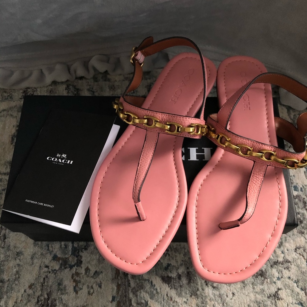 Coach Leather Jenna Sandal